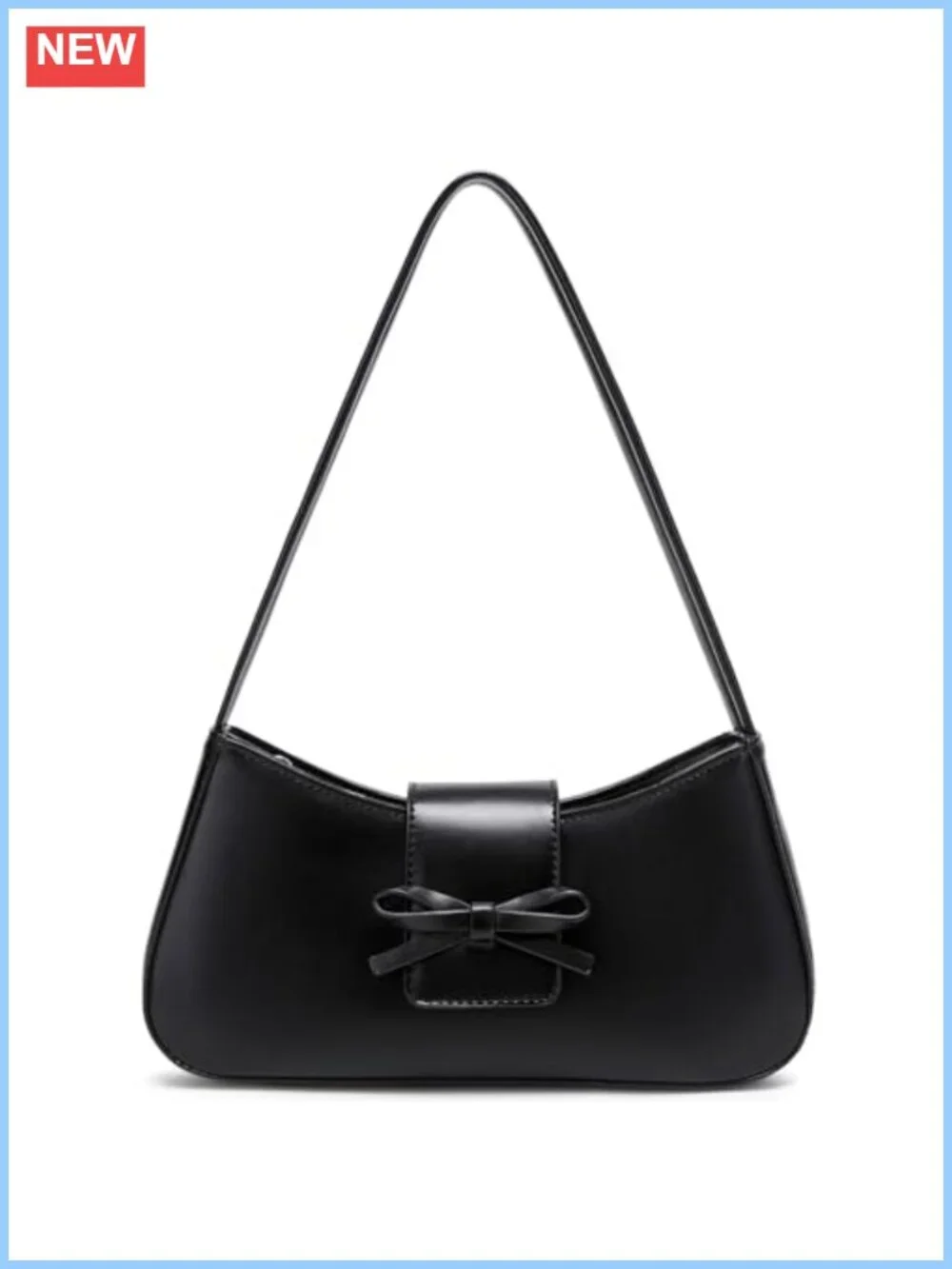 PU Leather Hobo Shoulder Bag Bow Crossbody Small Purse